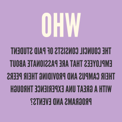 The council consists of paid student employees that are passionate about their campus and providing their peers with a great UNA experience through programs and events?